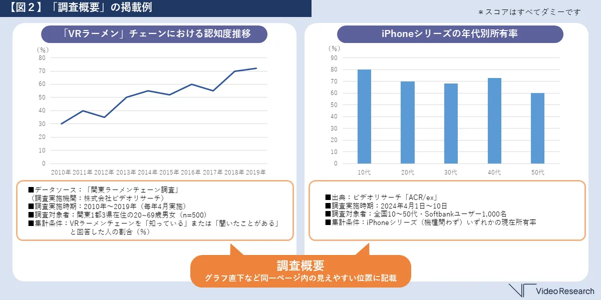 【図２】「調査概要」の掲載例