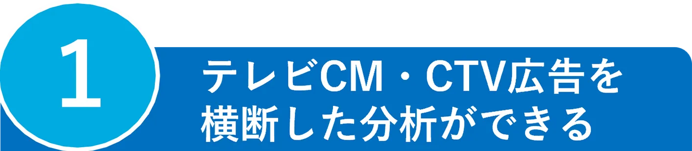 テレビCM・CTV広告を横断した分析ができる