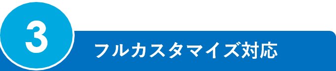 3.フルカスタマイズ対応