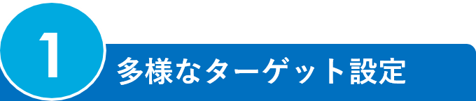 1.多様なターゲット設定